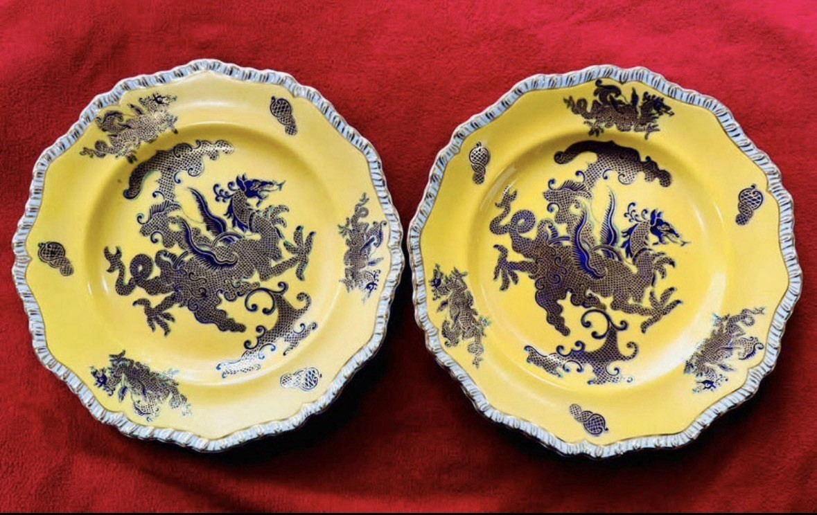 Mason's Ironstone cabinet plate Chinese Dragon Plates Set of 2