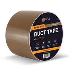 Wide Duct Tape, Brown, 4 Inches X 55 Yards 164 Ft , Heavy Duty, Waterproof Repa