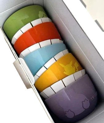 LE CREUSET ポケモン ボウル 5個セット Pokemon Center 【Le Creuset】 Sphere Rice Bowl (Set Of 5)