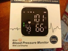 Automatic Digital Wrist Blood Pressure Monitor BP Machine Cuff LED Heart Rate