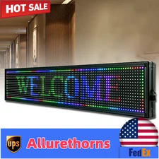 40"X8" 5-20W Scrolling Message Display Board LED Sign WiFi & USB Transfer