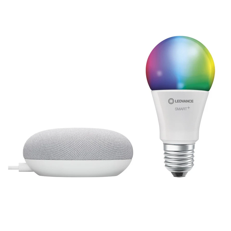 Ledvance LED Smart Home Google Home Mini Kreide Weiß LED 10W E27 RGBW Bluetooth - Bild 2 von 4