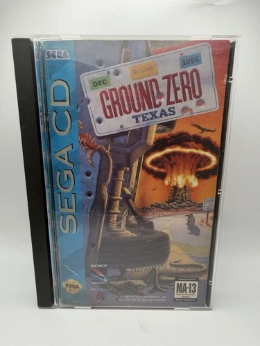 Ground Zero Texas (Sega CD, 1993) CIB Complete In Box /w Registration Card