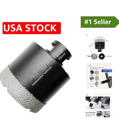2-1/2 Inch Diamond Core Drill Bit for Porcelain Tile & Marble - Superior Finish