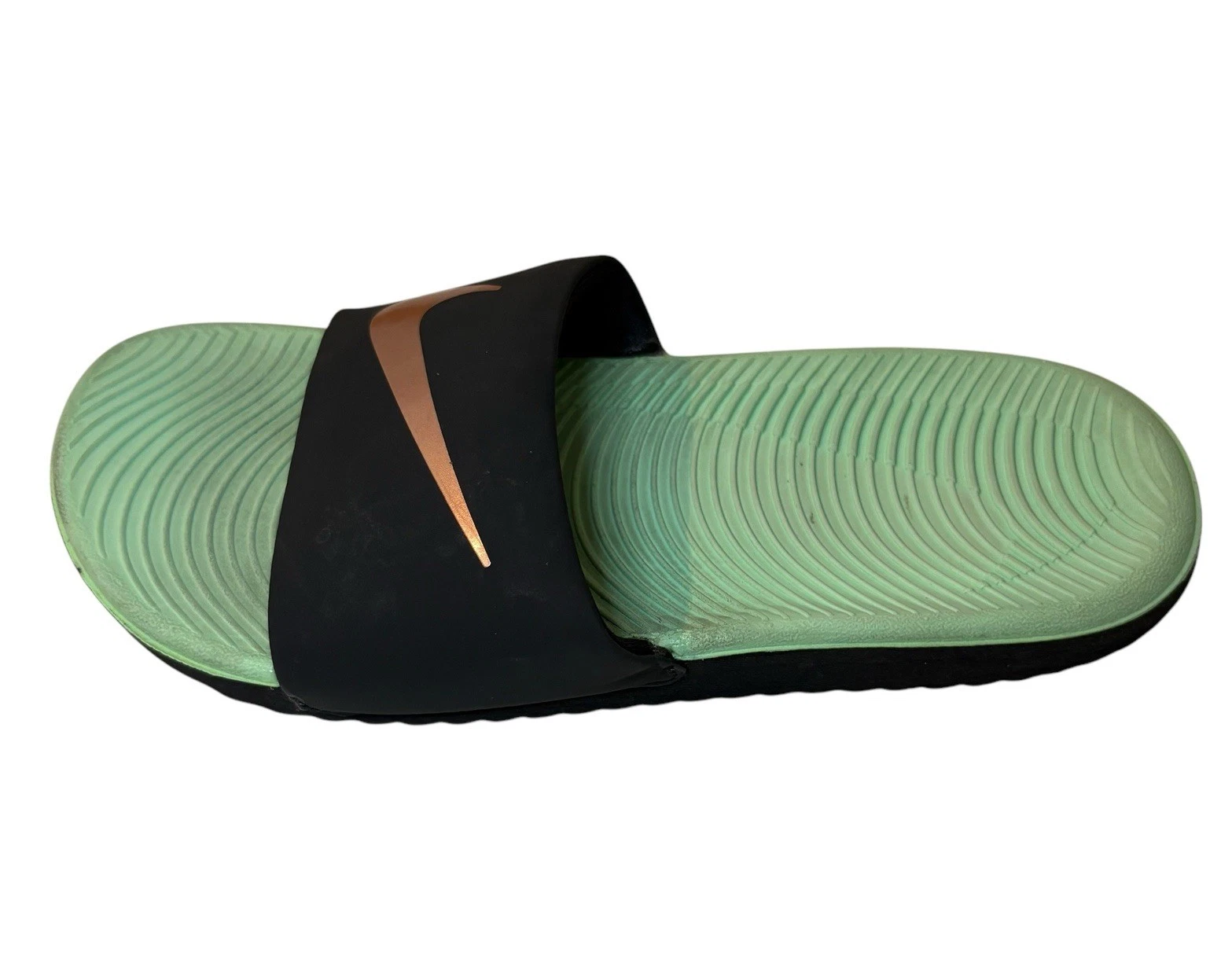Sandalo Nike Kawa Slides bambino taglia 1 nero come nuovo oro rosa