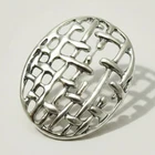 Handmade Sterling Silver Brooch Ellipse Genuine Solid Hallmarked 925 Nickel Free