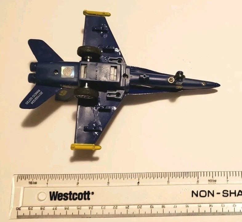 Lot Of 2 Blue Angels F-18 Die Cast 7" Pull Back + 4" Jets - Image 4 of 4