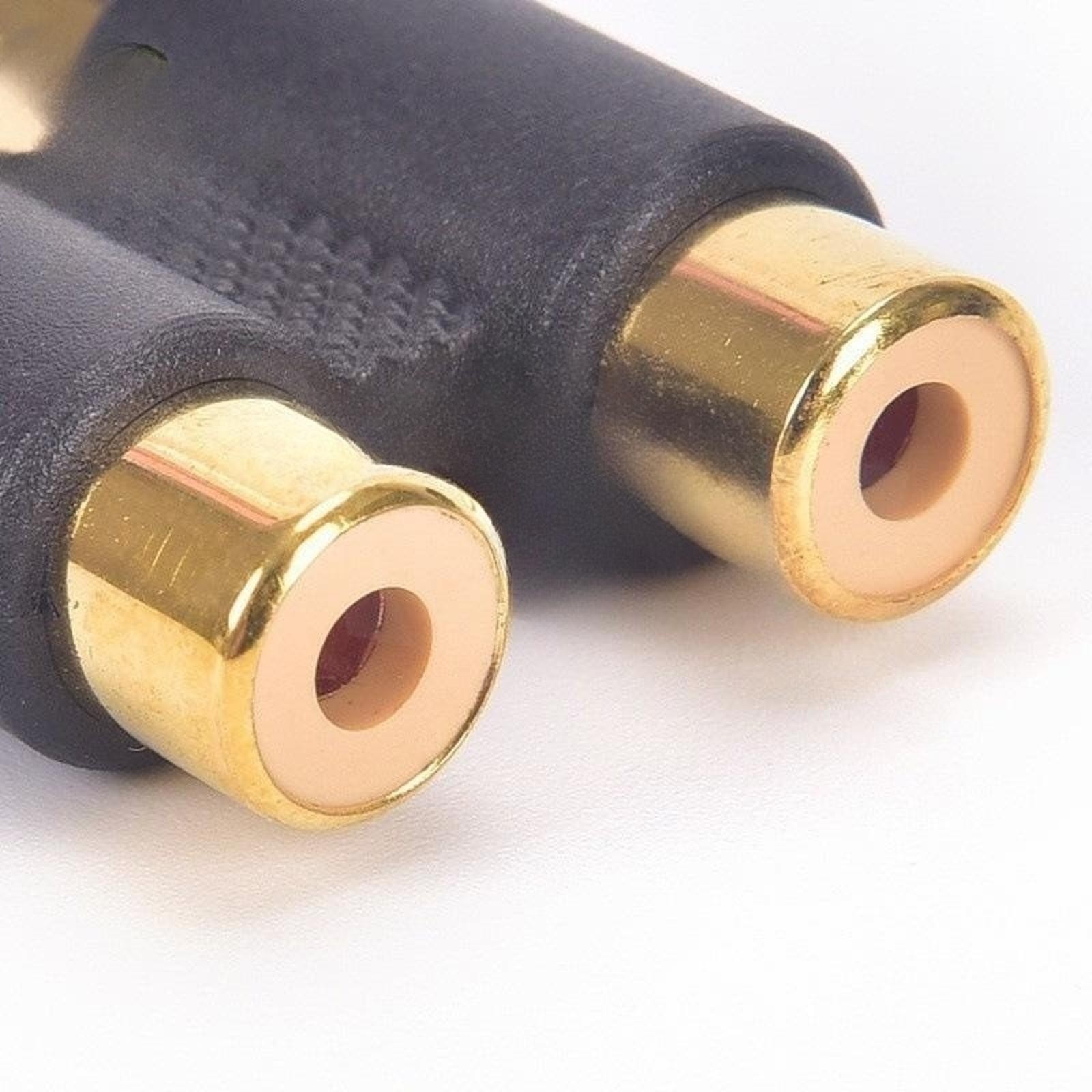 2 Pcs 2 RCA Female to Female Coupler Audio Adapter Connector Cable Joiner Gold
