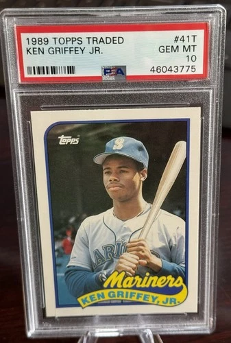 1989 KEN GRIFFEY JR TOPPS TRADED ROOKIE PSA 10  MARINERS HOF 50-50? (775)