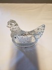 J.H. Millstein Co. Jeannette Clear Glass Chicken Hen on a Nest Candy Container — photo 2