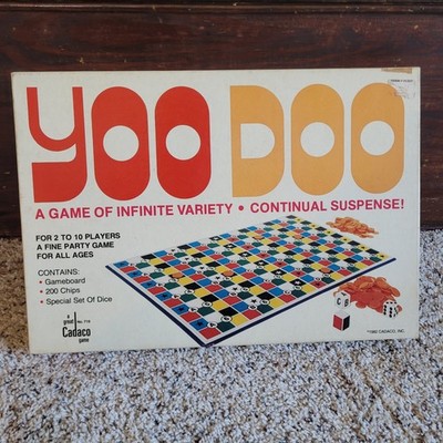 Vintage Yoo Doo Cadaco 1982 Board Game Chips Dice Party Family Game Cadaco READ