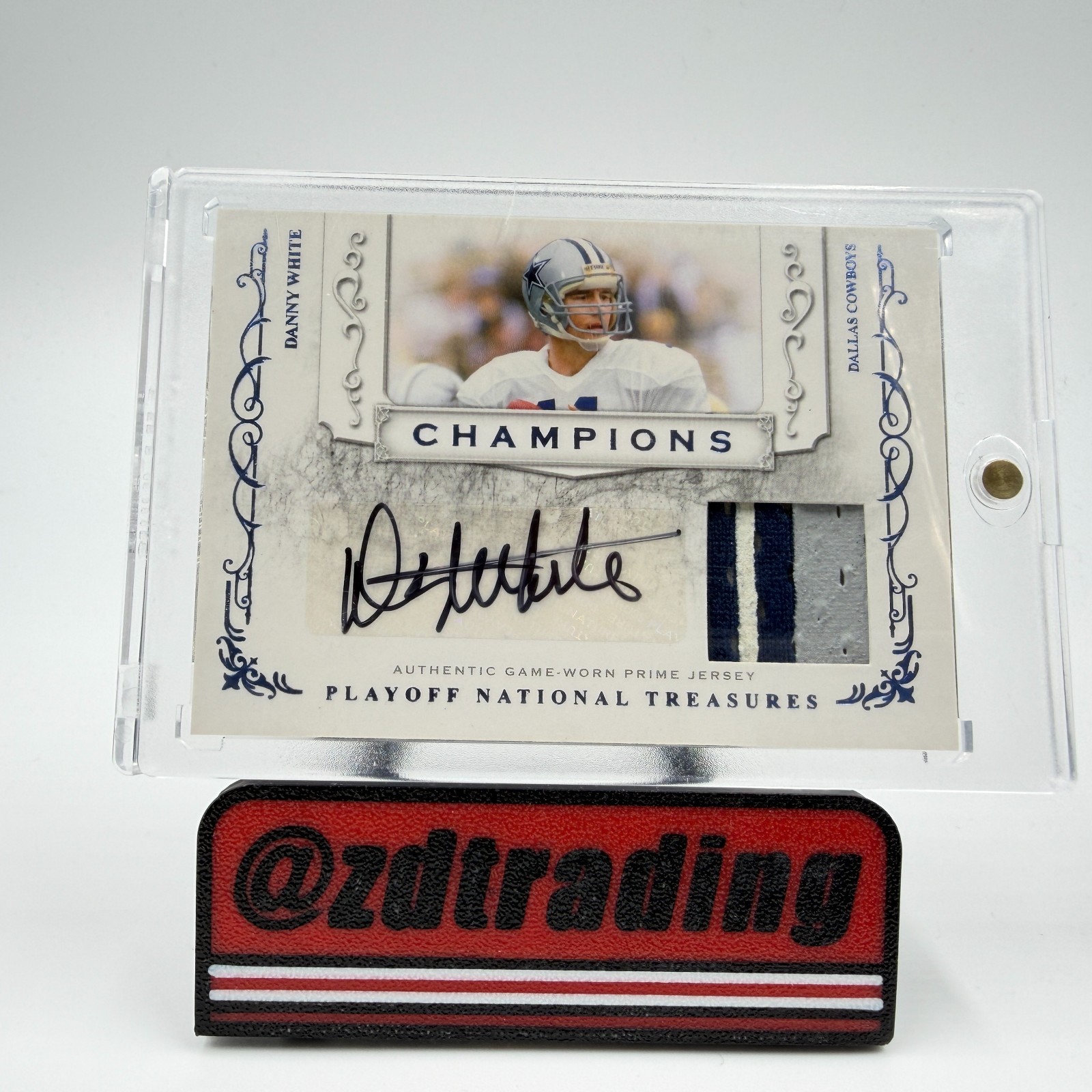 National treasures champions auto 3 color patch cowboys danny white 11/25 2008