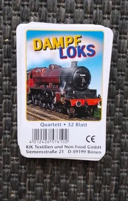 DAMPF LOKS  - Quartett - 32 Blatt - KiK Textilien - für Sammler -komplett - 2005 - Bild 1 von 4