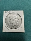 Peace silver dollar 1934. From Estate.  Free Ship. No Returns