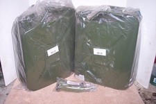 Two 5 Gallon 20l Jerry Cans Army Backup Military Steel Tank Durable Use New