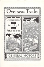 General Motors 1926 Overseas Trade Print Ad Buick Cadillac Chevrolet
