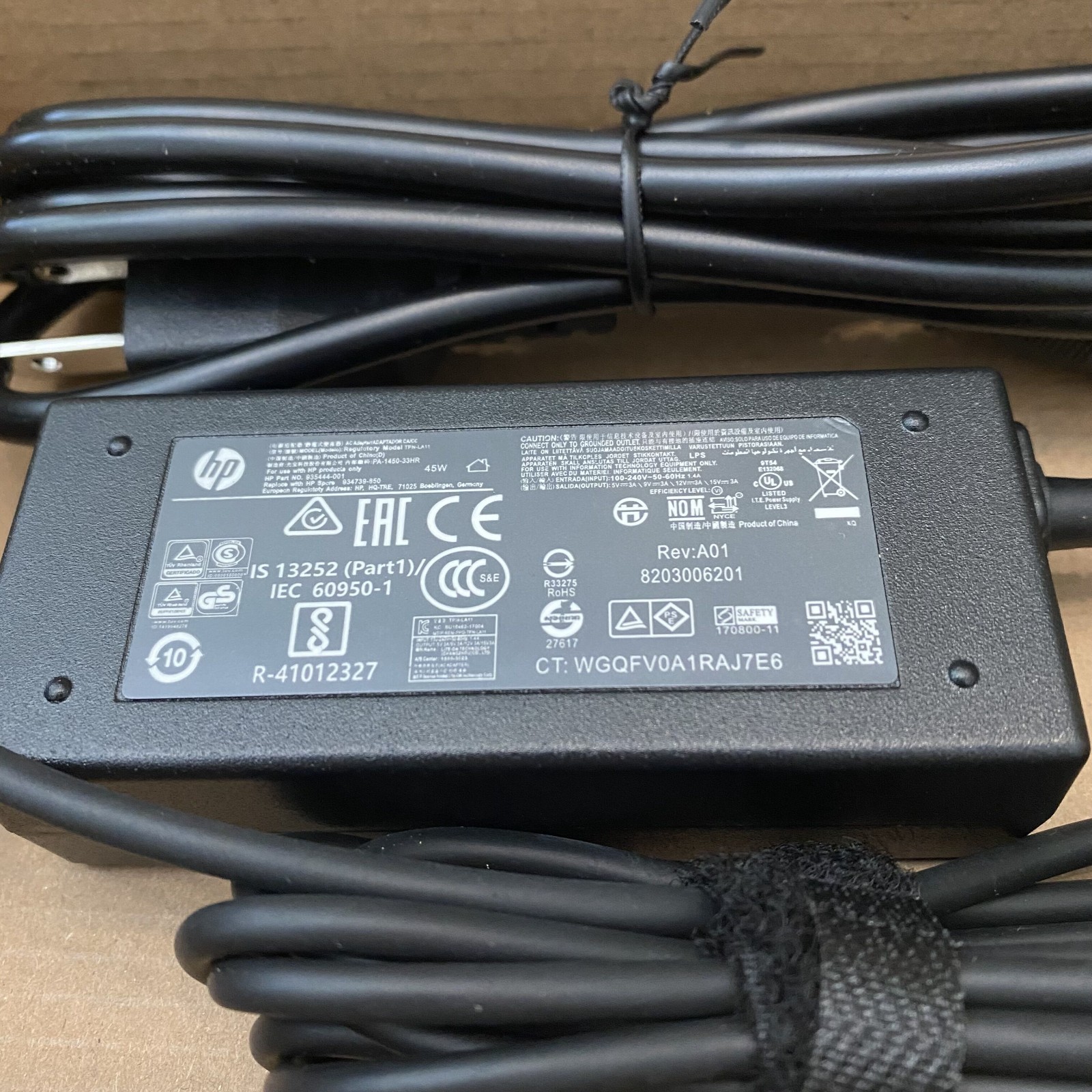 Genuine OEM HP USB-C 15V 3A 45W Genuine Original AC Power Adapter Charger NEW