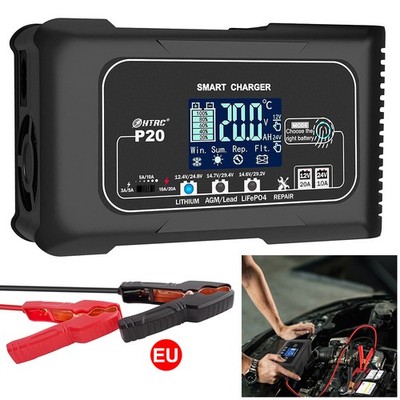 12-24V 20A KFZ Intelligente Batterie Ladegerät Impuls AGM-SLA Reparatur Auto PKW