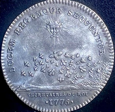 1776 Silver French Jeton Coin King Louis XVI Token Secretaire Du Roi France Rare