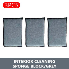 3pcs Microfiber Scrubbing Sponge Car Leather Cleaning Pad New 3pcs Microfiber Scrubbing Sponge Car Leather Cleaning Pad New