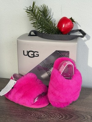 UGG FLUFF YEAH SLIDE Pink/Fuchsia Size Us 04/05 (12-18 Months) New!