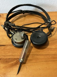 Antique Telephone Headset Switchboard Tower Corp Scientific Navy Type Boston Ma