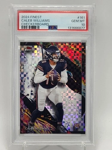2024 Topps Finest Football #161 Caleb Williams (RC) Checkerboard Refractor...