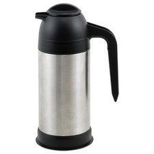 Winco Vss-24 Coffee/Cream Servers 24 Oz Vacuum Insulated Silver Black