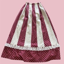 Vintage 70s Polkadot Hippie Boho Prairie Skirt Size Small 1970s