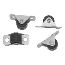 4 Pcs Directional Wheel Pulley Small Non Swivel Fixed Castor Wheels