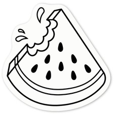 Aufkleber Sticker "Bissen Watermelon Slice" (DW029778)