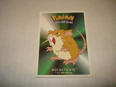 Pokemon Trading Card 1999 von Dunkin Boomer #20 Raticate Rattikarl
