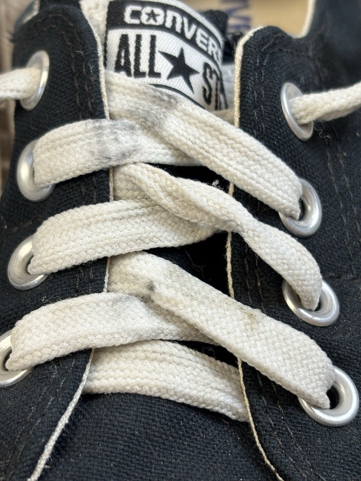 Converse All Star Low Top Black White Women’s Size 7 Shoes thumbnail 7