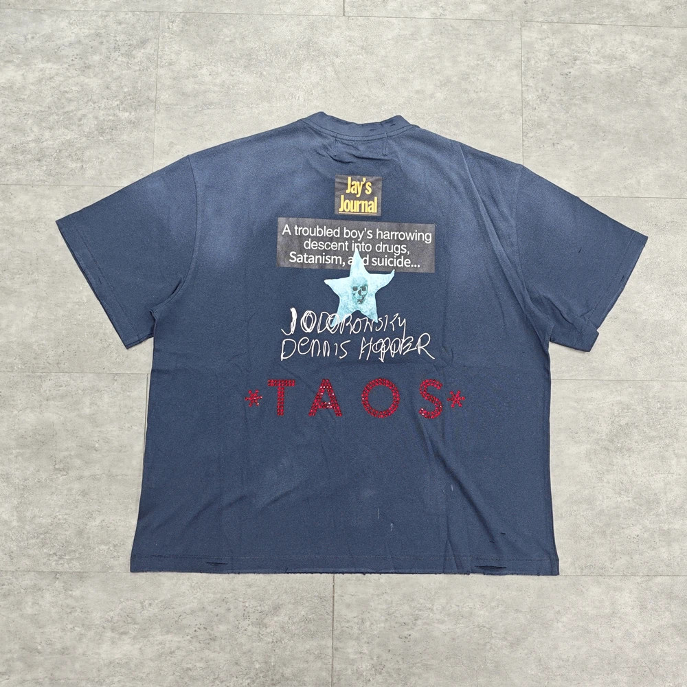 Paly Hollywood Ask Alice Tee 'Vintage Black' Rhinestone Men's
