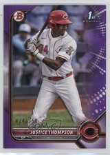 2022 Bowman Prospects Purple Border 74/250 Justice Thompson #BP-59 1ao4