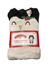 NWT Holiday Time Infant 6-9M Penguin Family Pajamas Sleeper Costume Black Beige