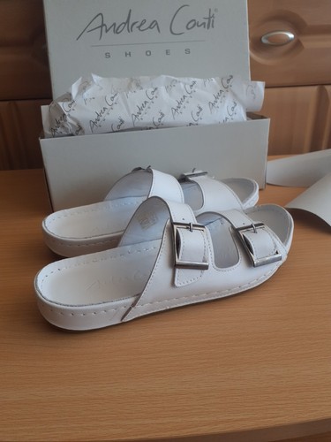 Andrea Conti Pantoletten, Gr. 39,Leder,Neu mit Carton