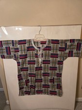 Authentic Dashiki Woven 100 Cotton West African Men's XXL Shirt-New w/o Tag