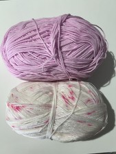 Lot Of 2 Yarn Skein Unbranded Sugar Pastel Pink Rose Speckled Over 24 Oz Total