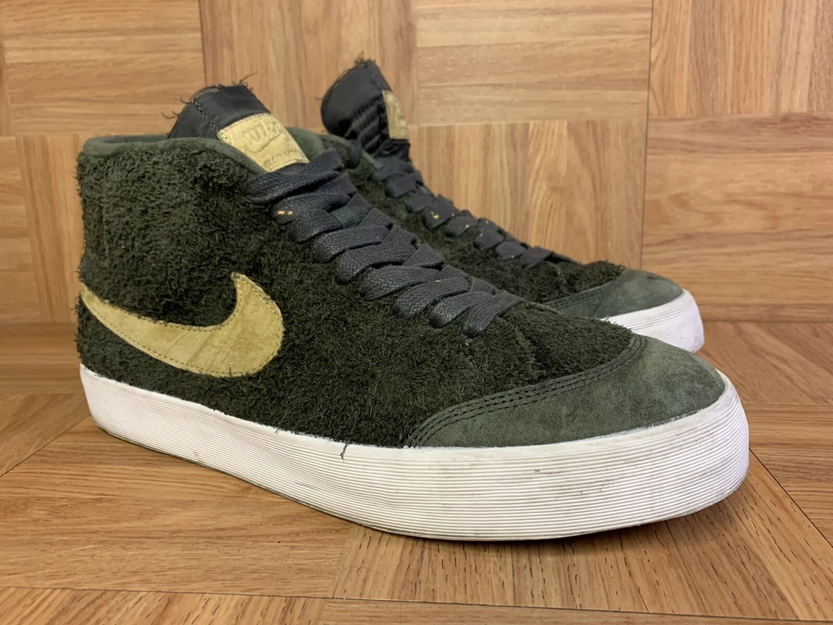 RARE🔥 Nike SB Blazer Mid x WE CLUB 58 Olive Gold Men's Sz 10 AH6158-369  Shoes