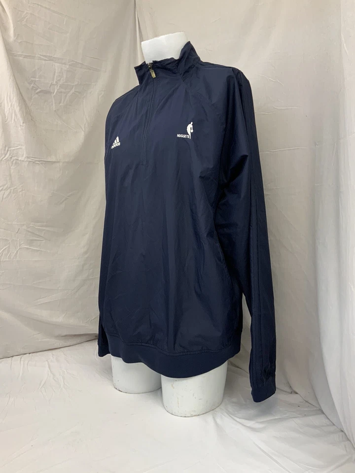Denver Nuggets Adidas NBA Pullover XL Azul Poli 1/4 Cremallera Rayas Como Nuevo YGI Q1-94 Foto 4 de 4