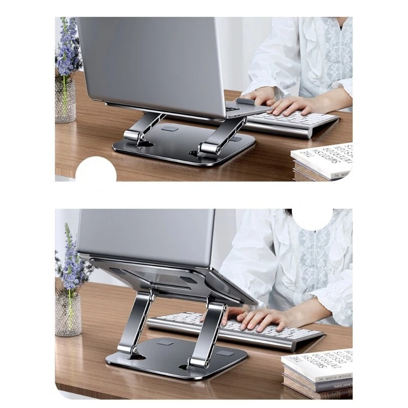 Laptop Stand Riser Adjustable Cooling Holder Foldable Tablets Bracket Aluminum