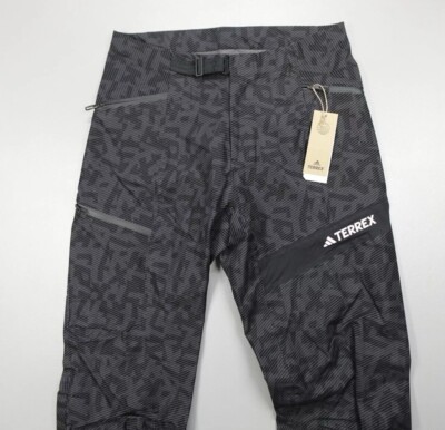 NEW Adidas Terrex Techrock RAIN.RDY Primeknit Pants Black Grey 36