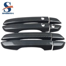 Carbon Fiber Style Door Handle Cover Trim For 17-19 Honda Civic 10th Hatchback Carbon Fiber Style Door Handle Cover Trim For 17-19 Honda Civic 10th Hatchback