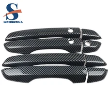 Carbon Fiber Style Door Handle Cover Trim for 17-19 Honda Civic 10th Hatchback