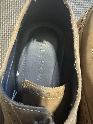 Cole Haan Morris Wingtip Oxfords taupe nubuck material Men’s 9m Cole Haan Morris Plain Taupe Nubuck Oxford SIZE 9.5US C30691  main image 3