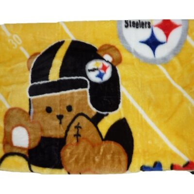 NFL Pittsburgh Steelers Football Baby Bear Raschel Blanket