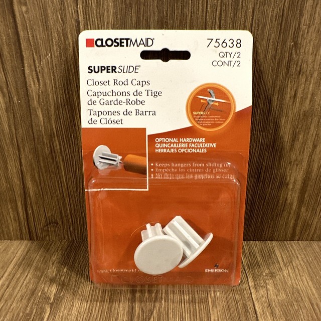 ClosetMaid SuperSlide 75638 Closet Rod End Cap Resin 7563800 for sale