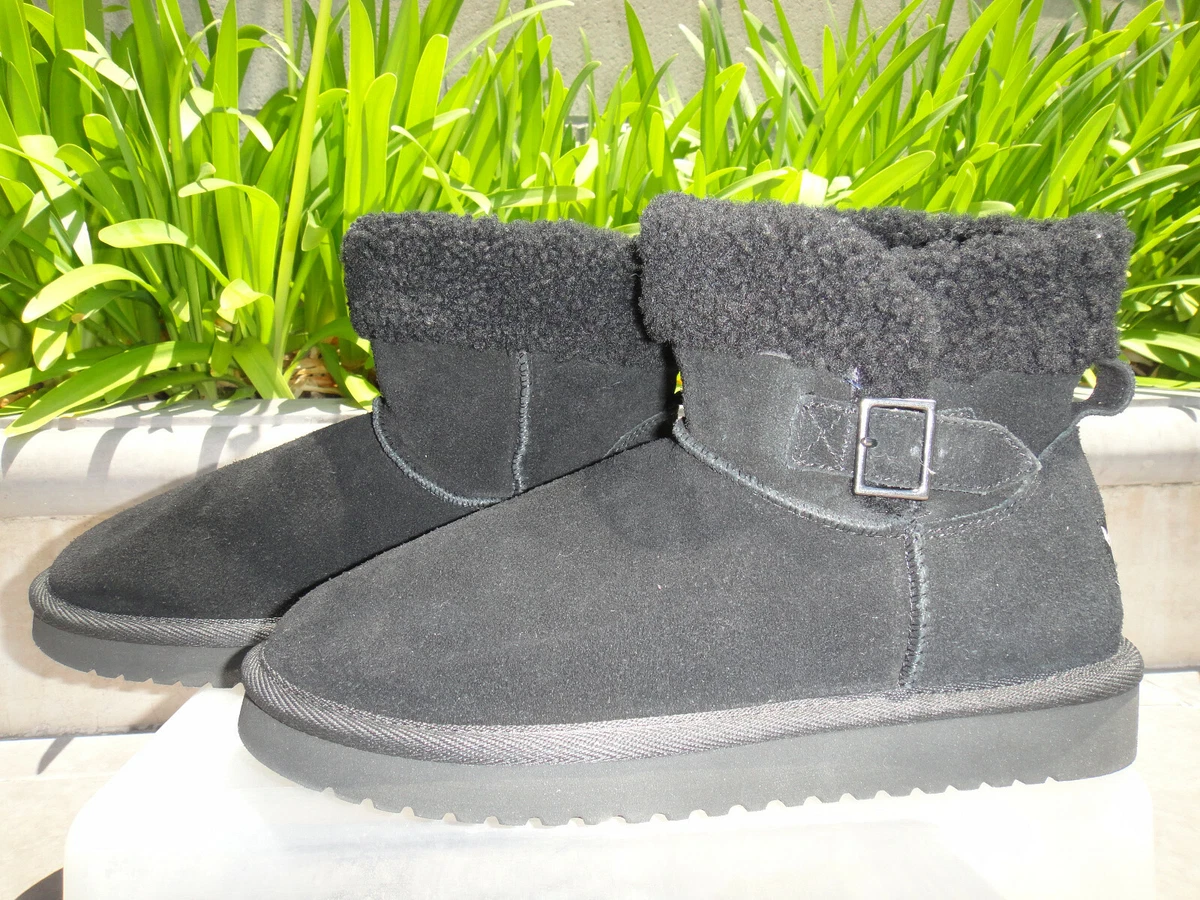 Koolaburra by UGG SULANA Black Suede Short Boots Women s US Size