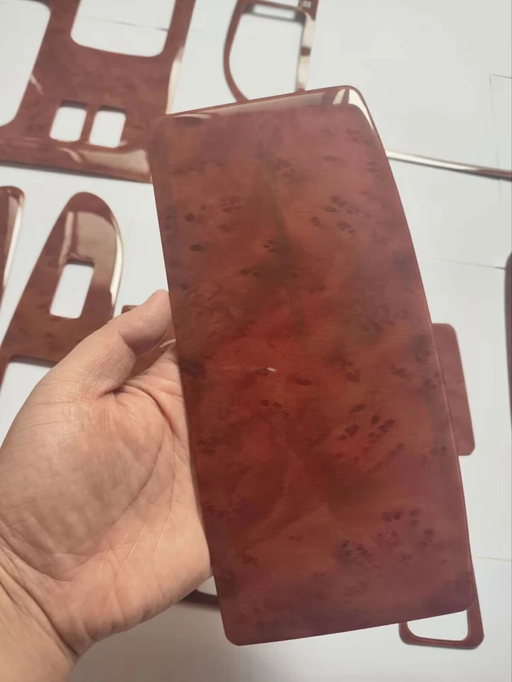 Car For Toyota Land Cruiser 1998-02 Wood Look Full Set interior Decor Trim Decal - Image 3 of 4